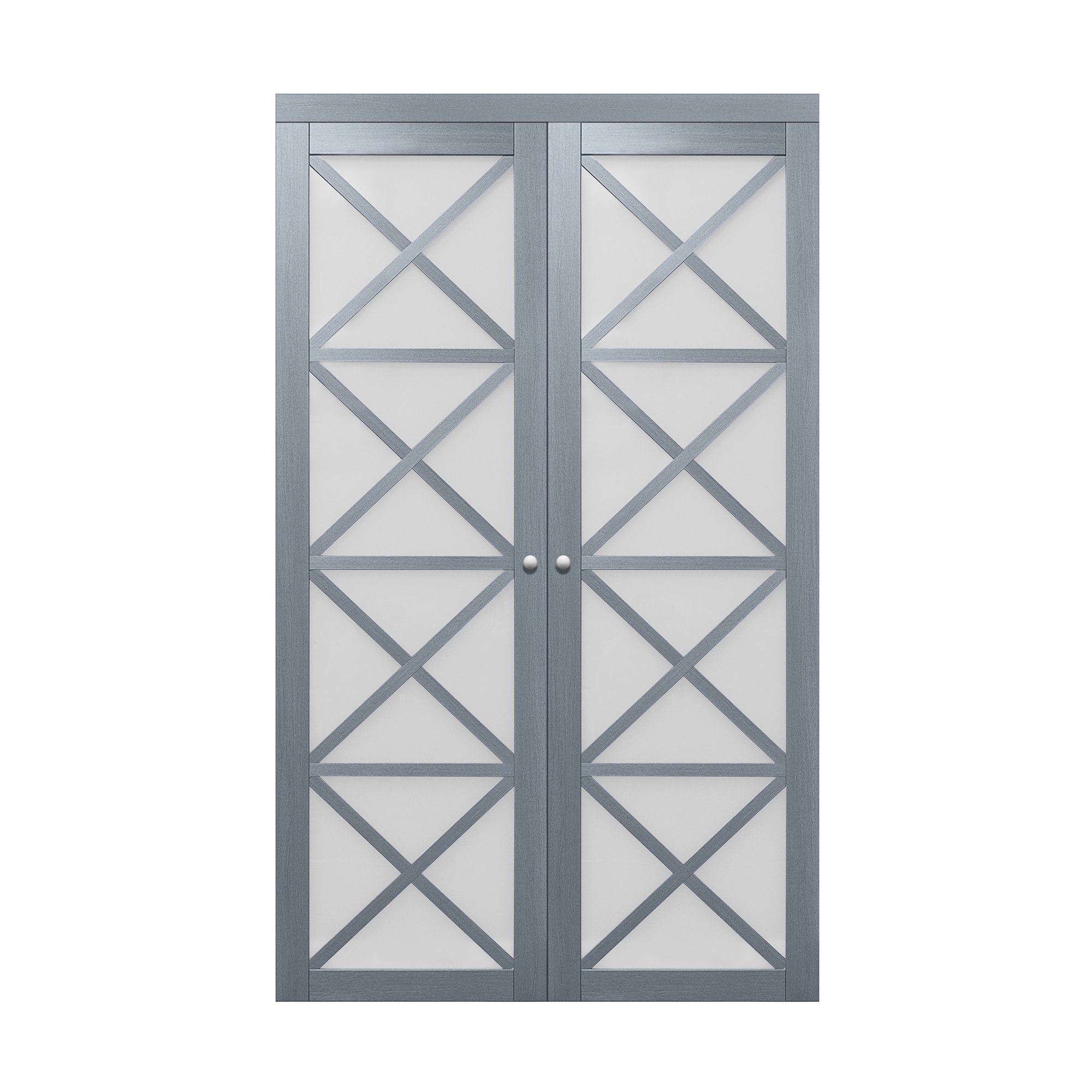 RELIABILT PV3330GGFGE072080 Urban 72-in x 80-in Graphite Gray Frosted glass Smooth Prefinished MDF Closet Pivot Door ( Hardware Included )