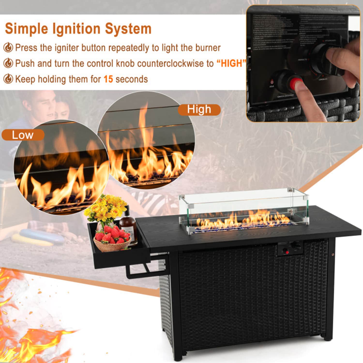 Mondawe MO-NP11327DK Outdoor-Gas-Firepits - View #5