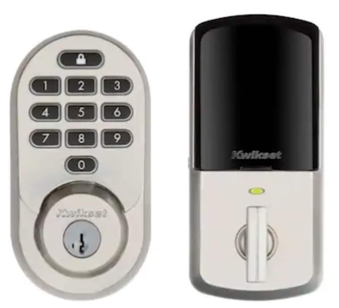 Kwikset 558425 Halo Satin nickel Smart Lock Electronic Deadbolt with Wifi SmartKey