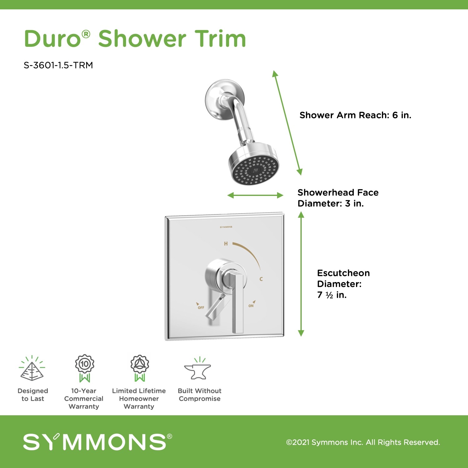 Symmons S-3601-1.5-TRM Tub-Shower-Faucets - View #2