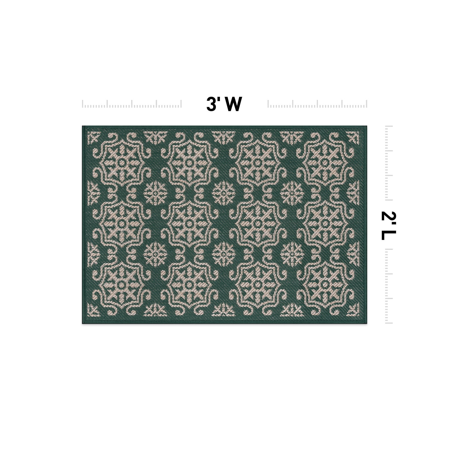 World Rug Gallery 119GREEN2X3 rugs - View #3