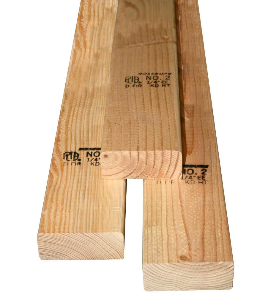 2x4 104-1/4 Douglas Fir Standard and Better Surfaced on Four Sides