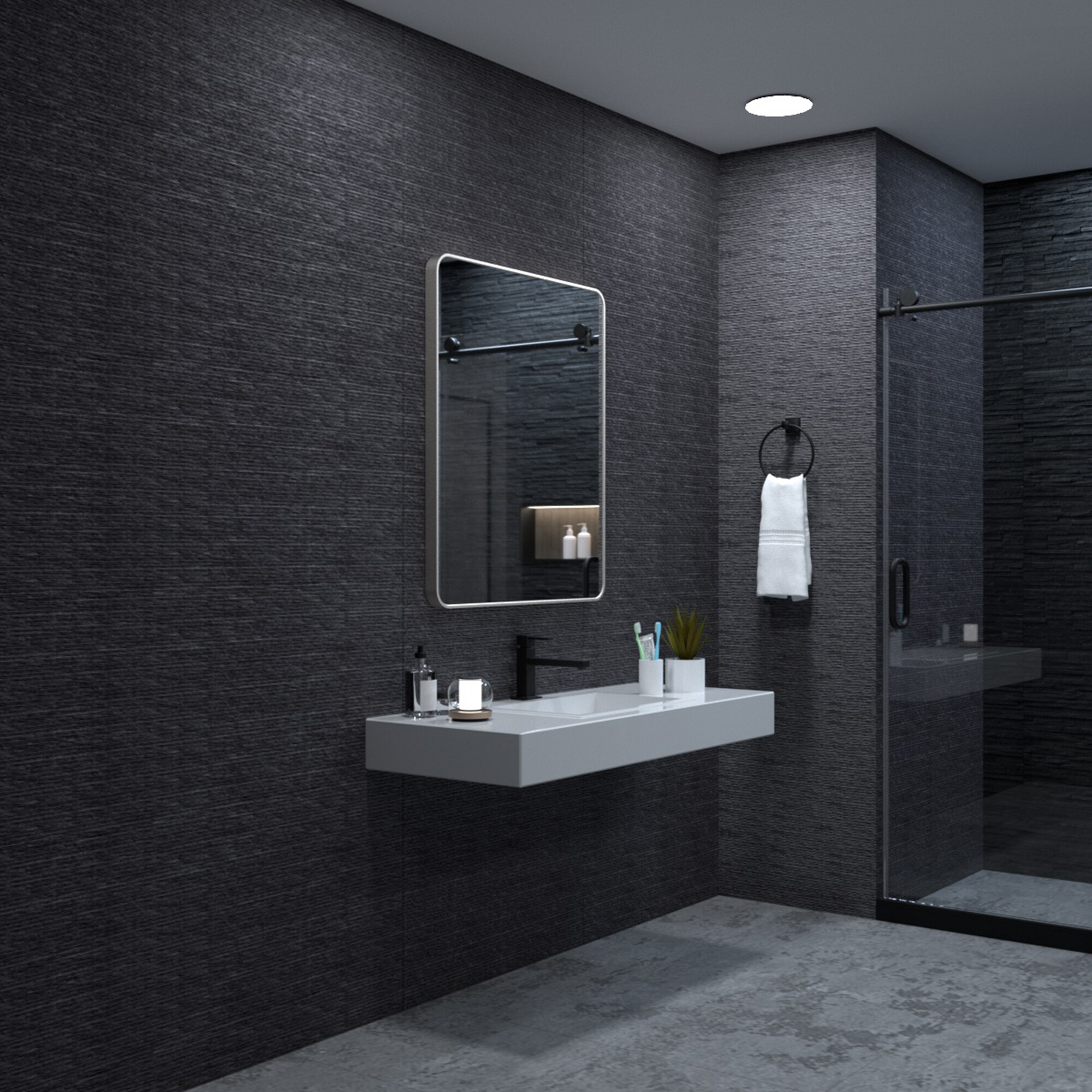ExBrite FUBM3036BN Framed-Bath-Mirrors - View #9
