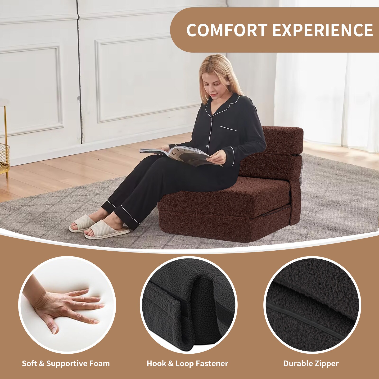BWE A-9SOFA-01-DBRN Sofas-Loveseats - View #2