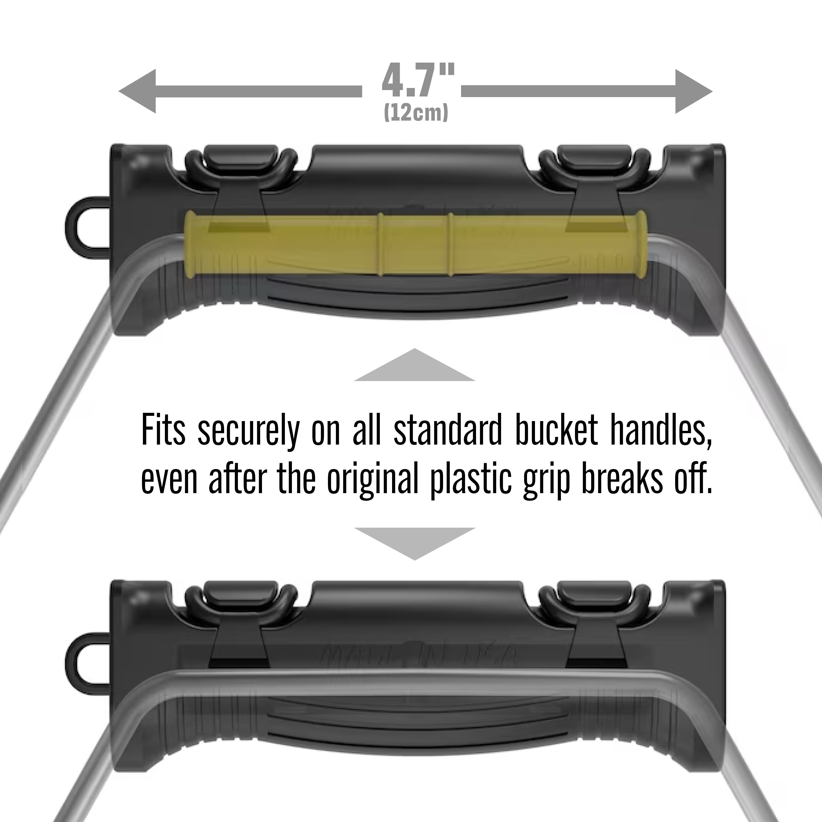 1 Pair 0.5 oz. Black Bucket Grip Accessory Handles