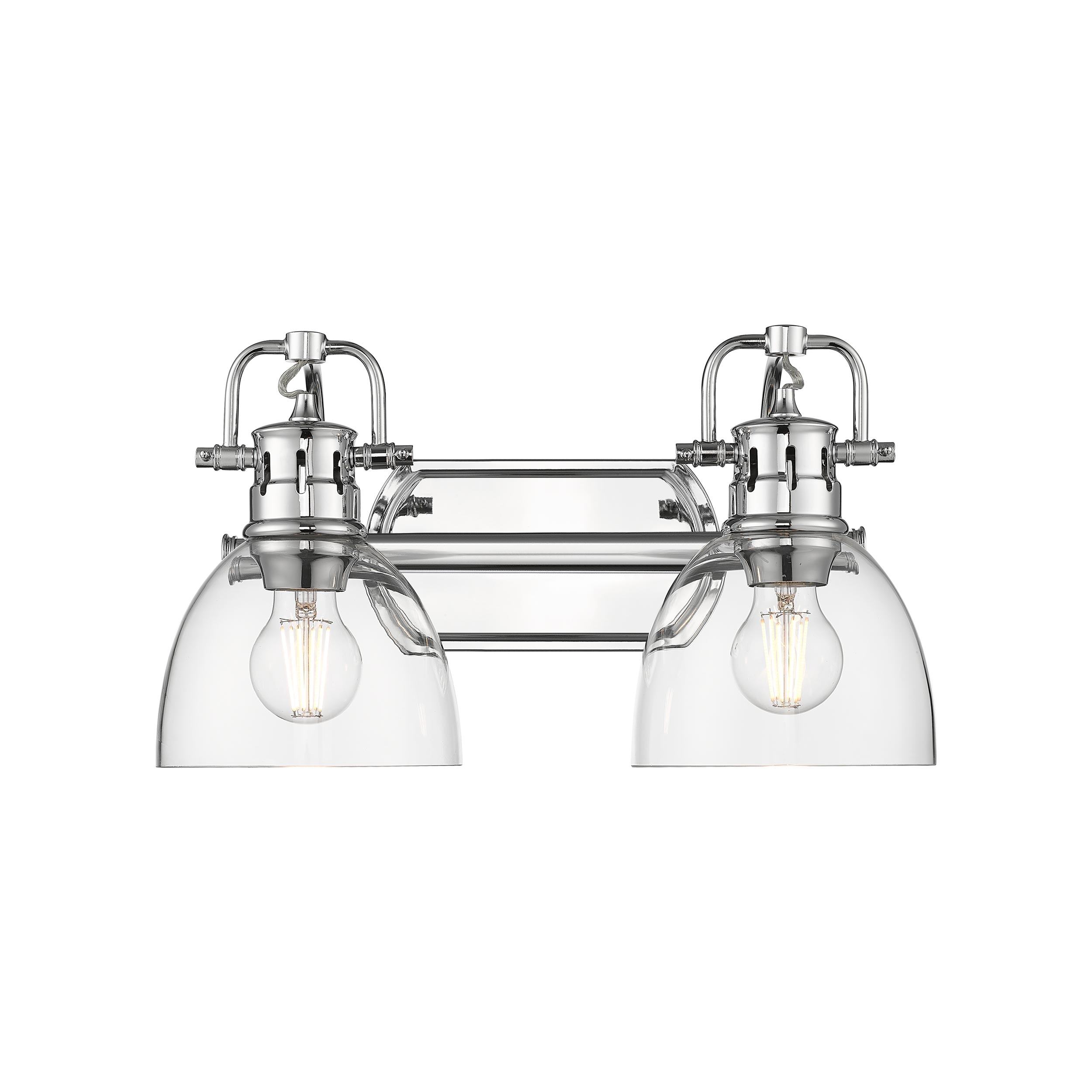 Golden Lighting 3602-BA2 CH-CLR Duncan 8.25-in 2 -Light Polished Chrome Transitional Vanity light
