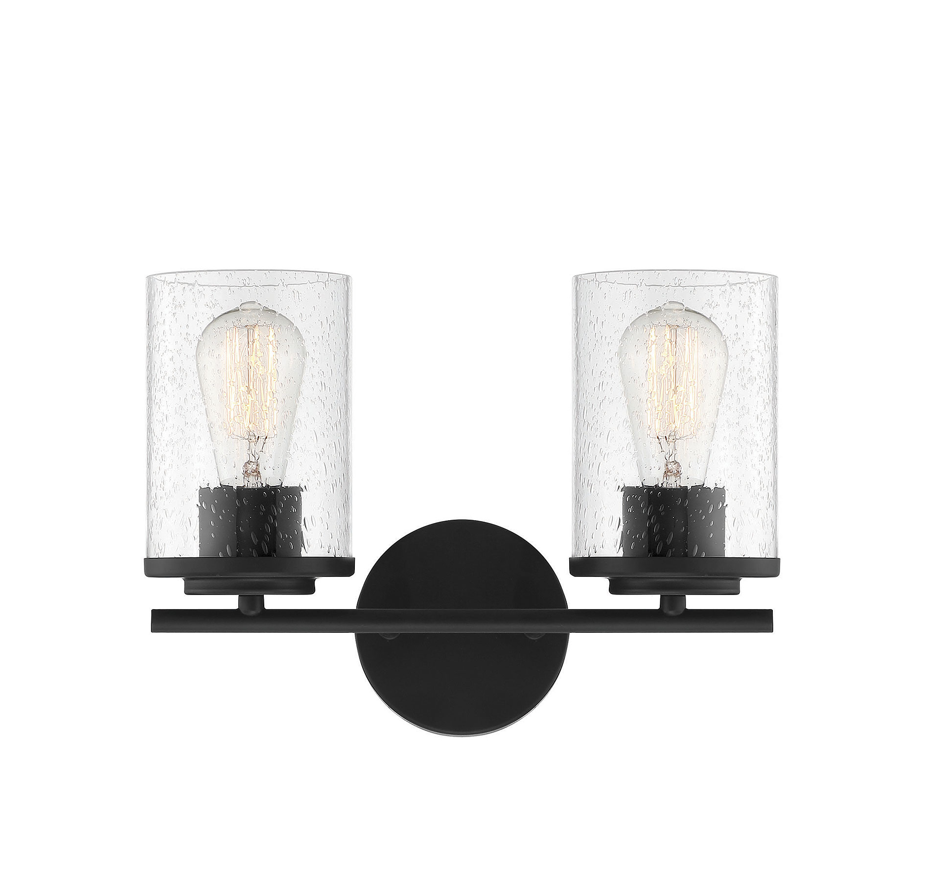 Savoy House Essentials 8-8020-2-BK Marshall 13.25-in 2 -Light Matte Black Modern/contemporary Vanity light