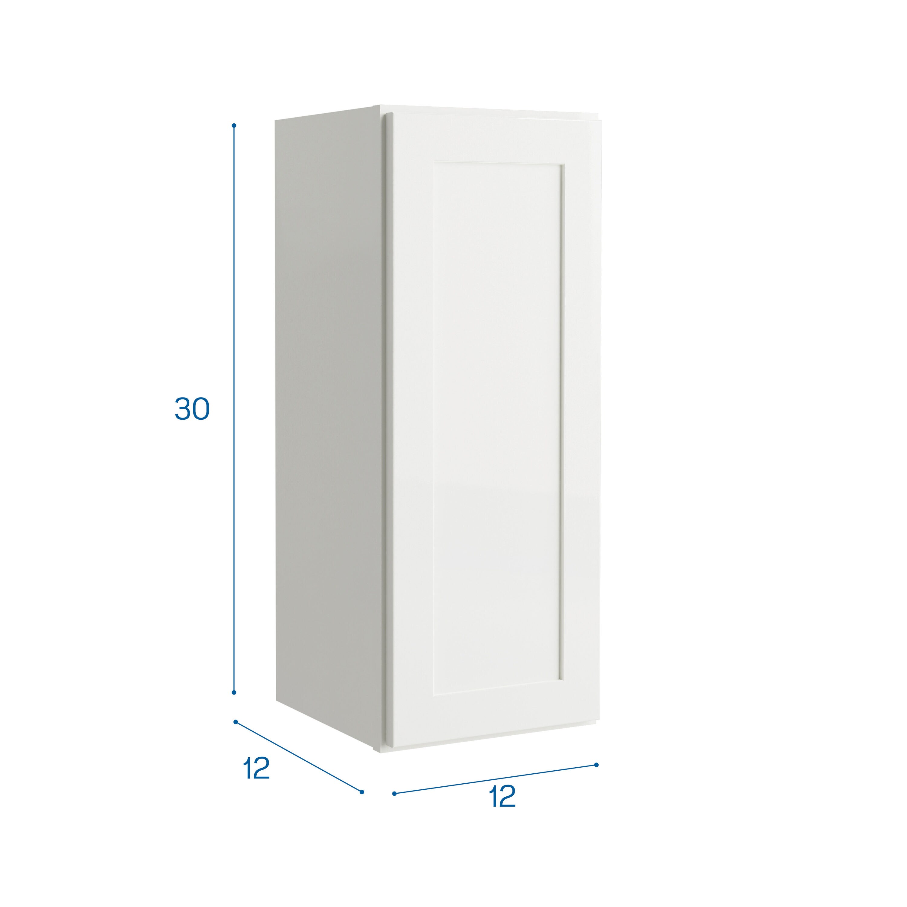 Project Source Conway 12-in W x 30-in H x 12-in D White Painted Door ...