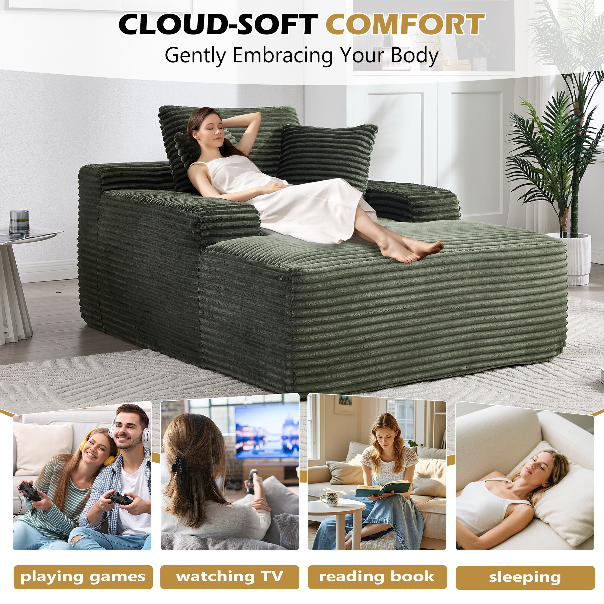Hrinhom HC-D2041-GREEN Chaises-Settees - View #7