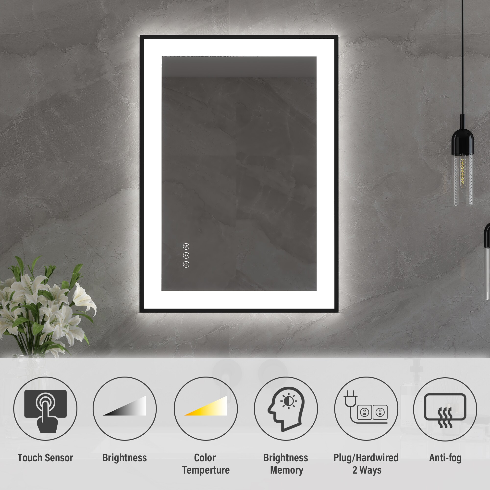 CASAINC JS-2436R-B4-X-X-1 Framed-Bath-Mirrors - View #7