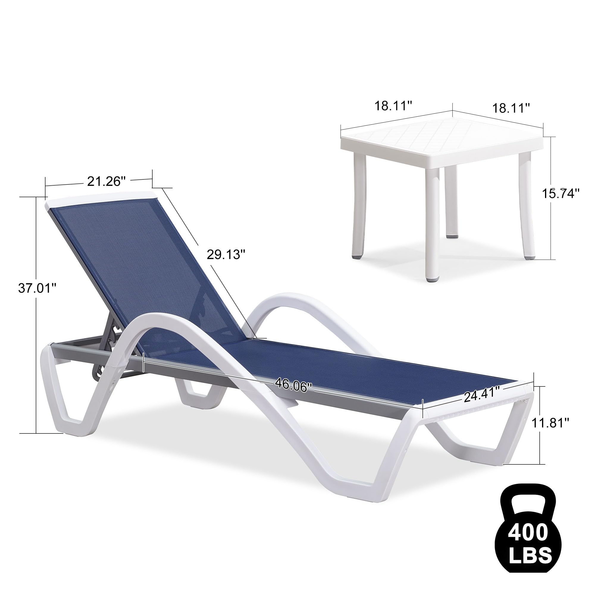 PURPLE LEAF LS04-ARM-AW-BW Patio-Chairs - View #2