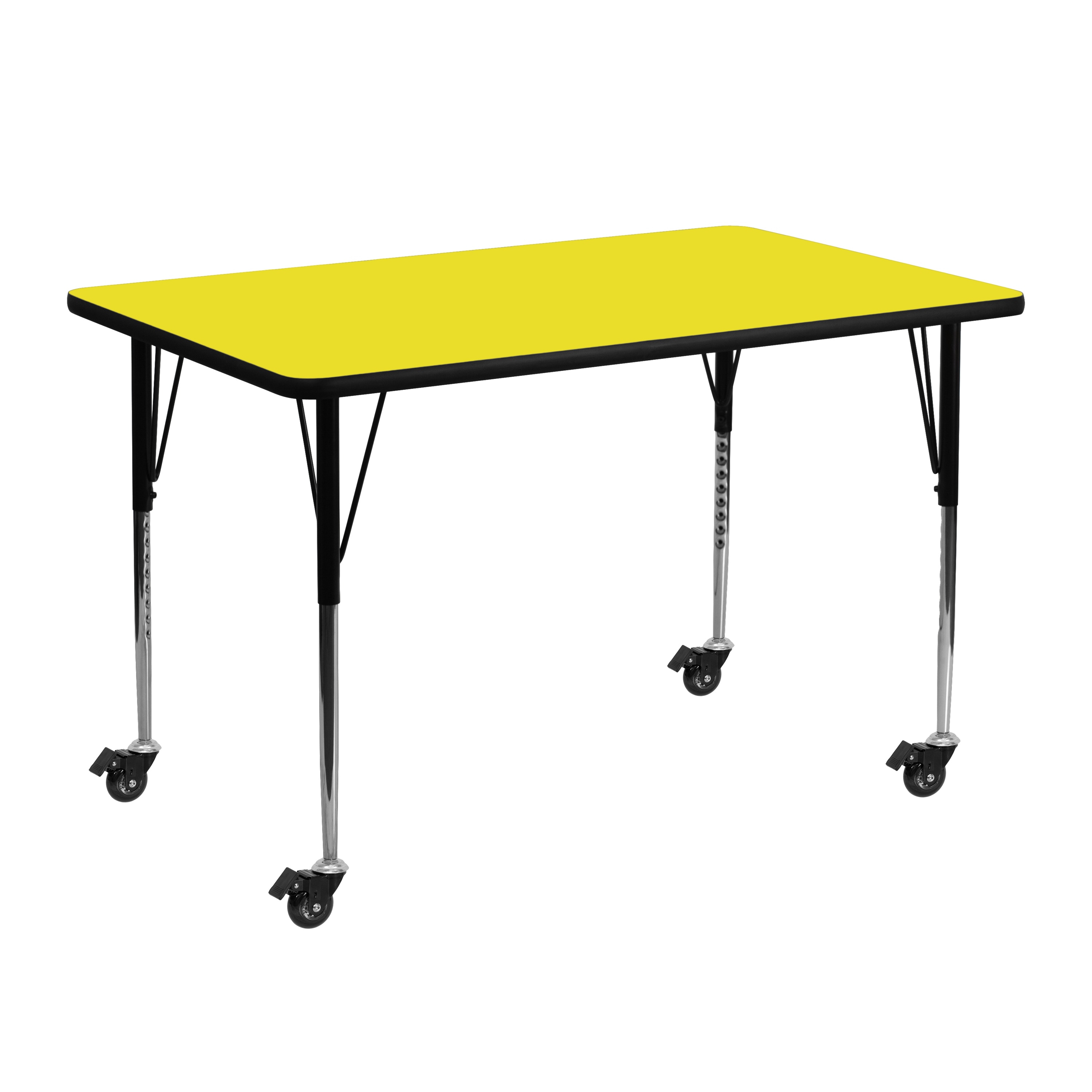 Flash Furniture 847254080057 Yellow Rectangular Kid's Play Table