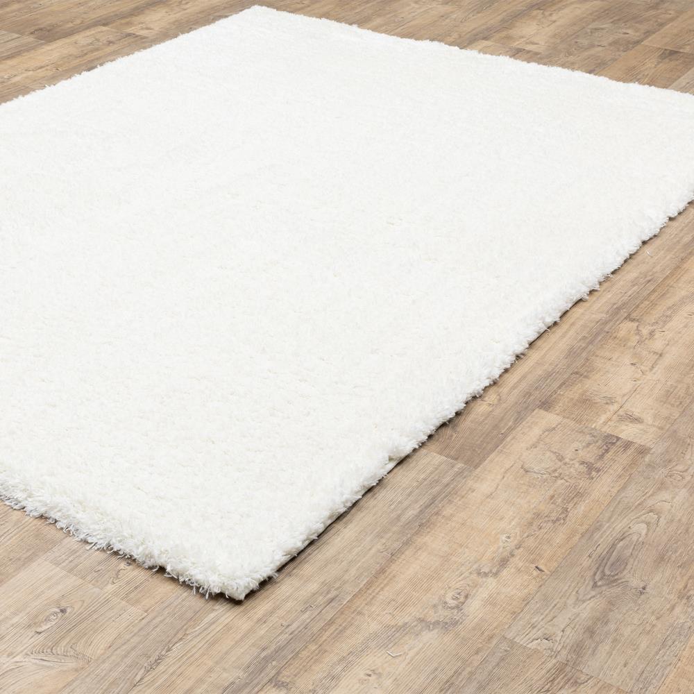 allen + roth Olearia 5 x 8 Shag Ivory Indoor Solid Area Rug in the Rugs ...