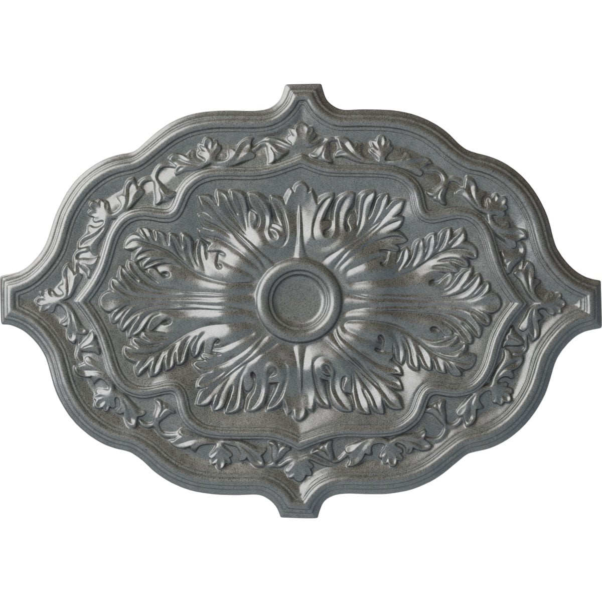 Ekena Millwork CM36X26PEPLS Pesaro 36-in W x 36-in L Platinum Polyurethane Ceiling Medallion