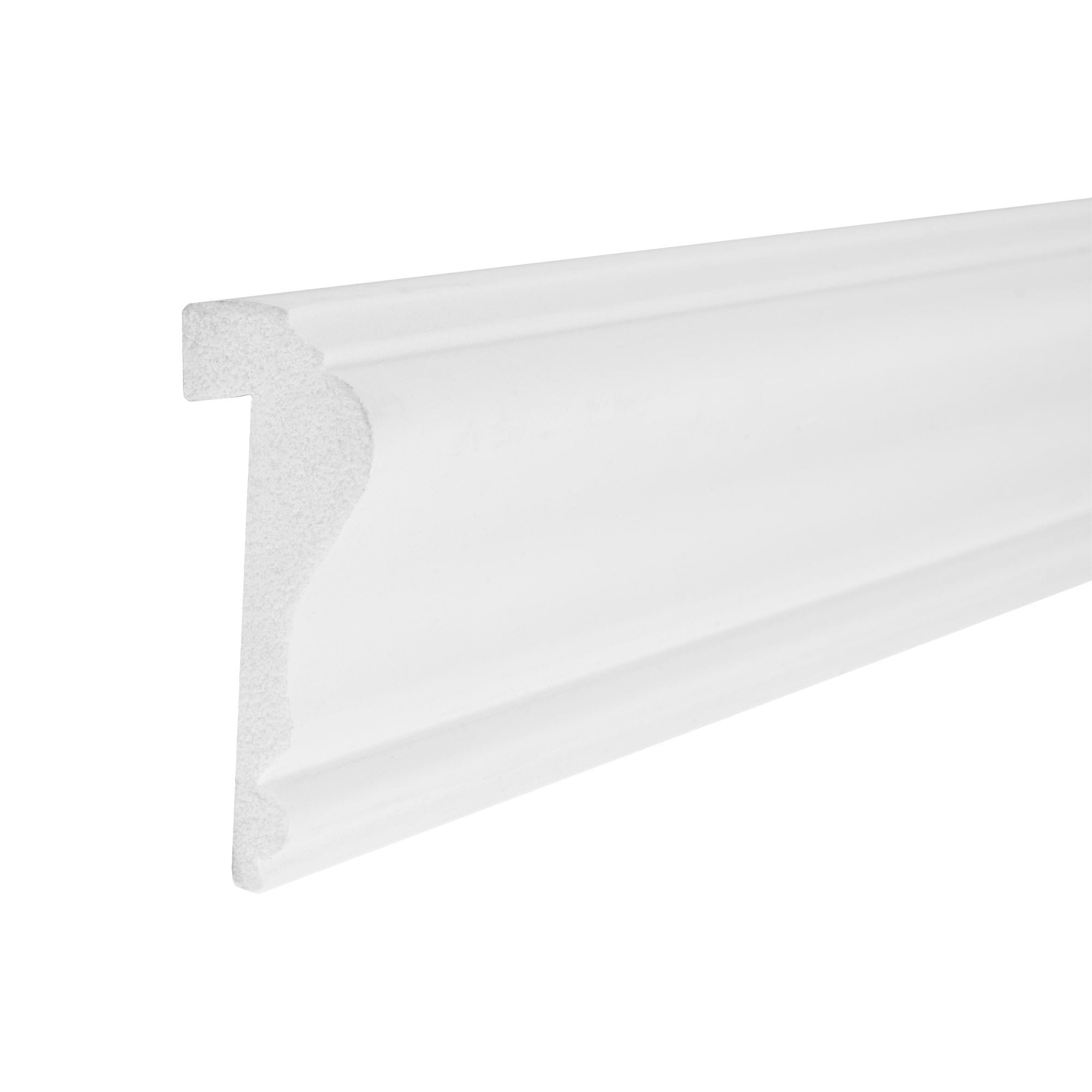 Architectural Products by Outwater 3P5.37.00018 2.625-in x 8-ft White Unfinished Polystyrene Wall Panel Moulding