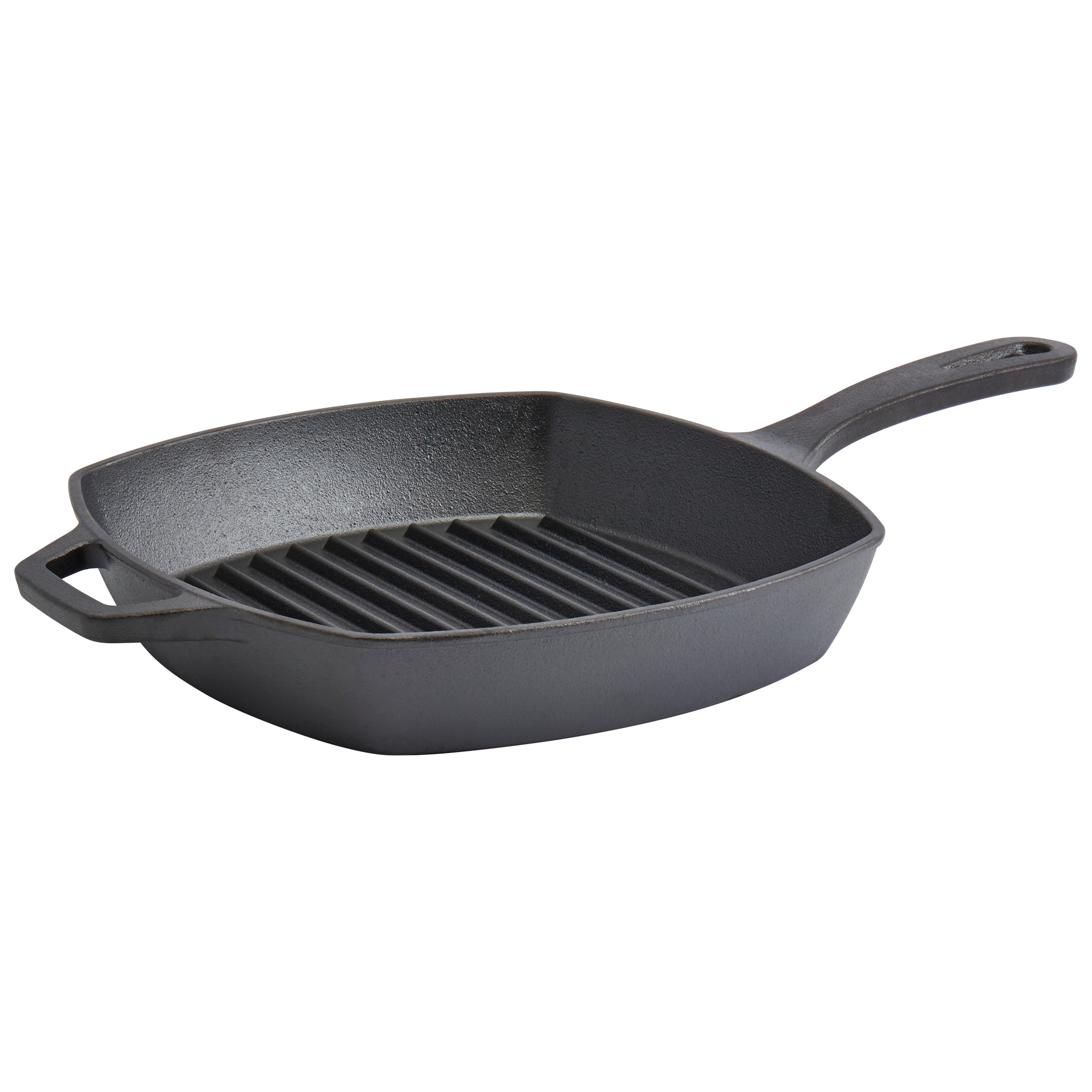 Smith Clark Ironworks Cast Iron Grill Pan, Pre-Seasoned, Oven Safe