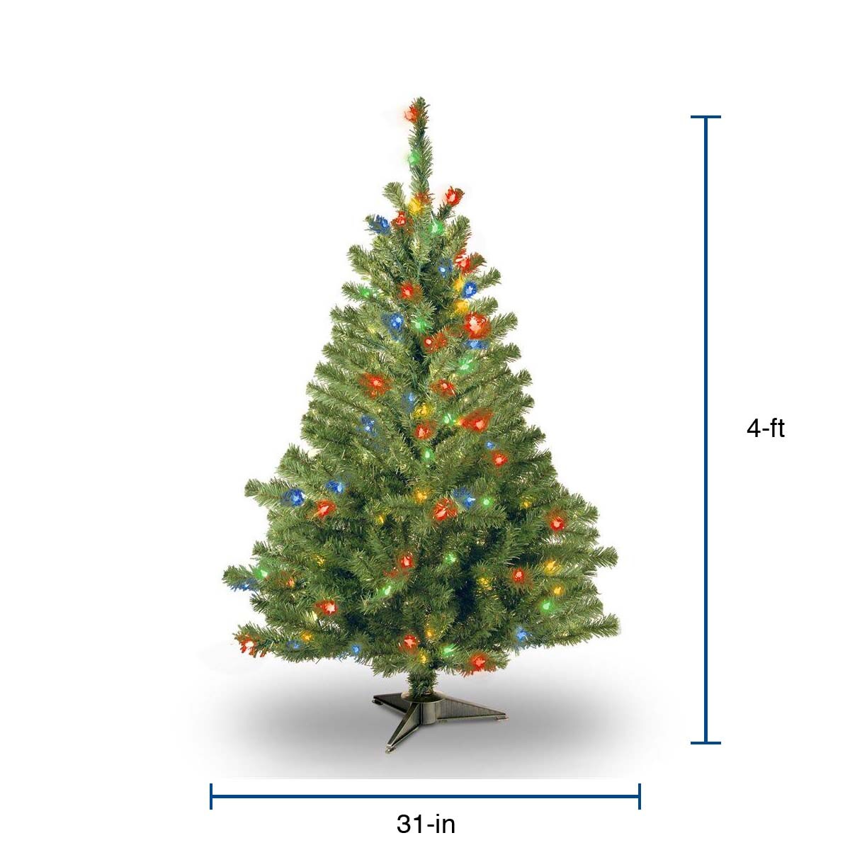 National Tree Company 4-ft Spruce Pre-lit Traditional Artificial