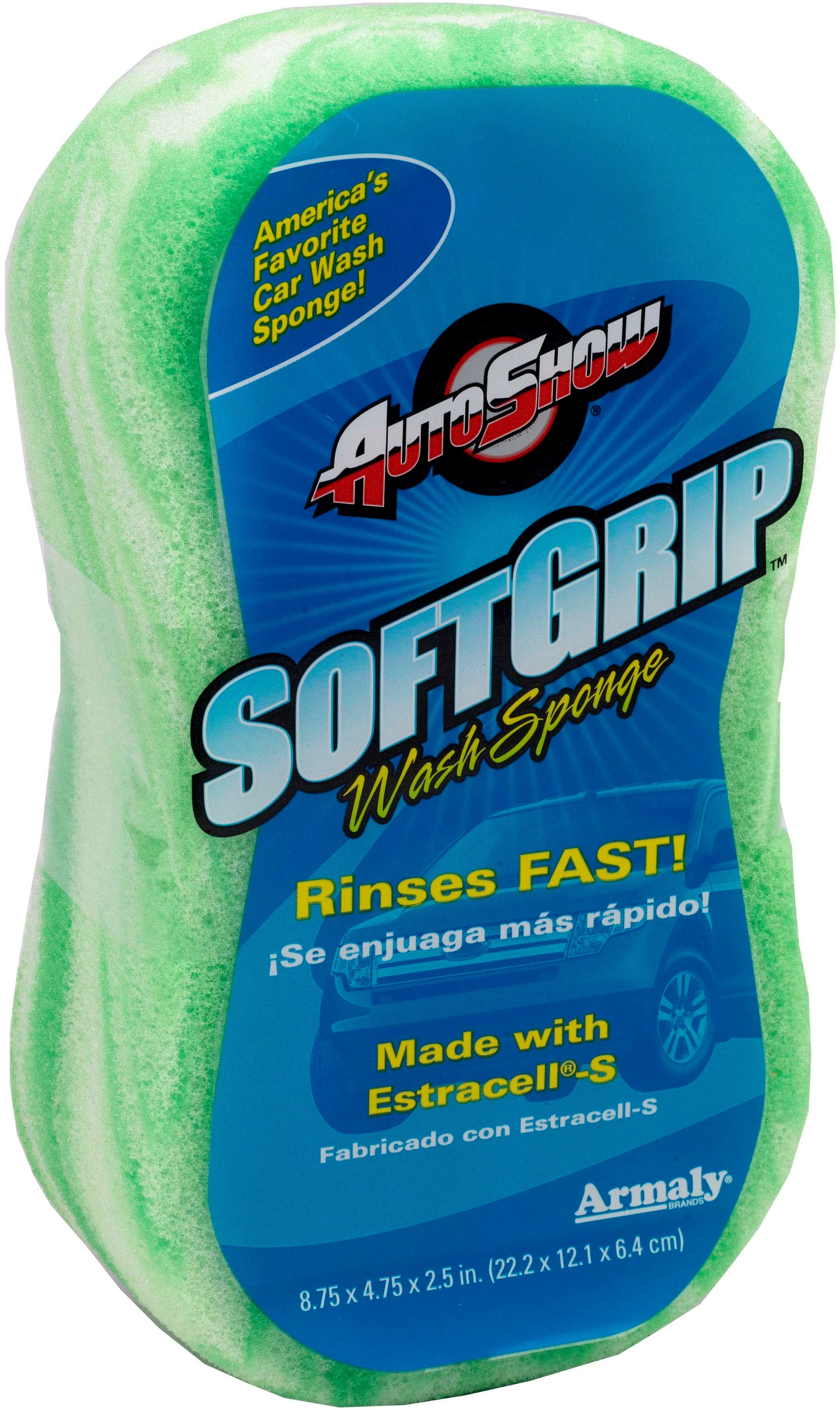 AutoShow Soft Grip Sponge - Non-Scratch Car Wash Sponge - Multiple Colors -  Estracell-S Material - Highly Durable - Soapy Water Flooding