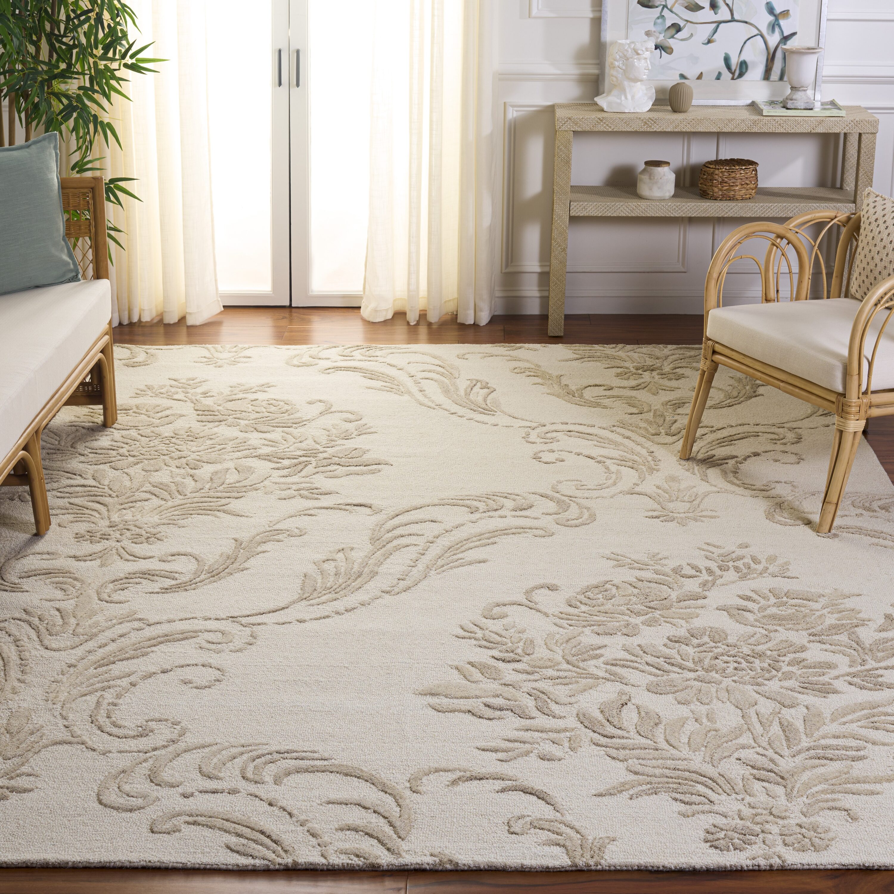 Jardin 732A Ivory Beige 8in x 10in Rug