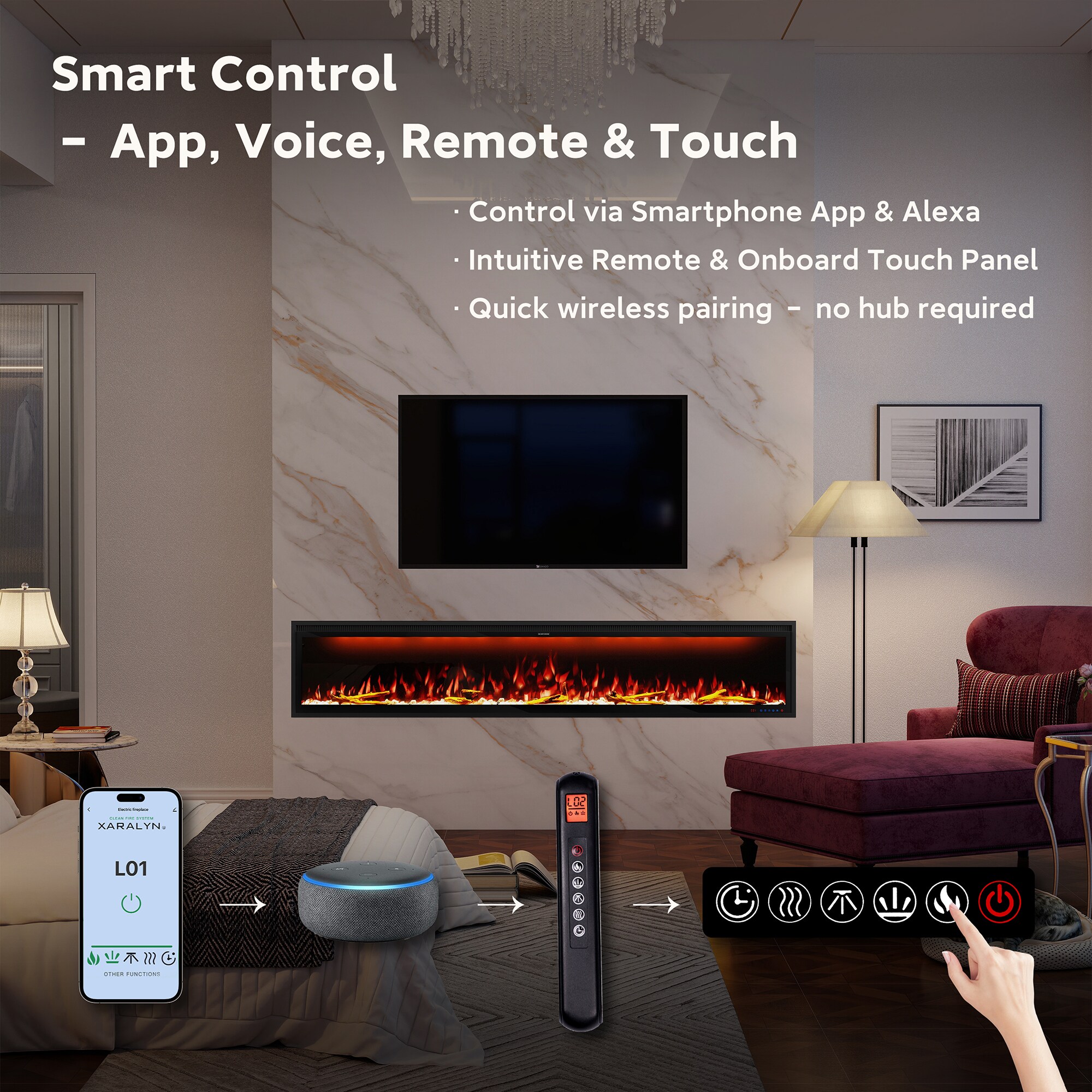 Clihome VL-EF72 Electric-Fireplaces - View #5