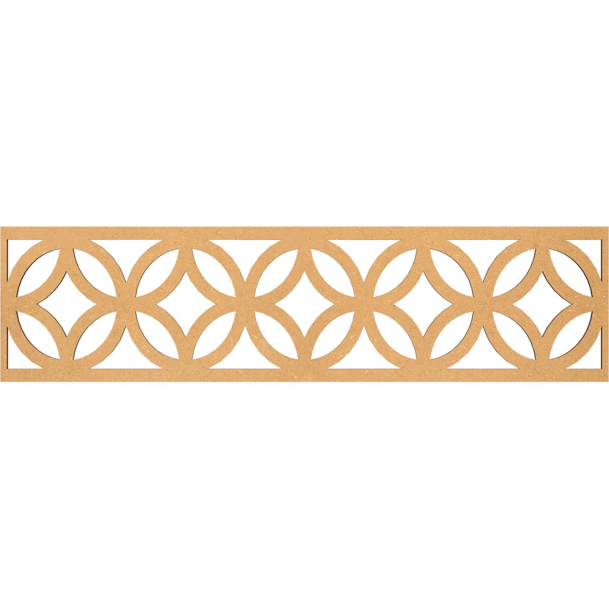 Ekena Millwork MLDA12X47CROMF Crosby Fretwork Flat Trim 12-in x 3.92-ft Brown Unfinished 2157862 Pierced Wall Panel Moulding
