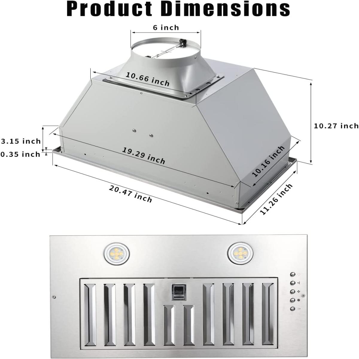 JOEAONZ F0652B Undercabinet-Range-Hoods - View #7