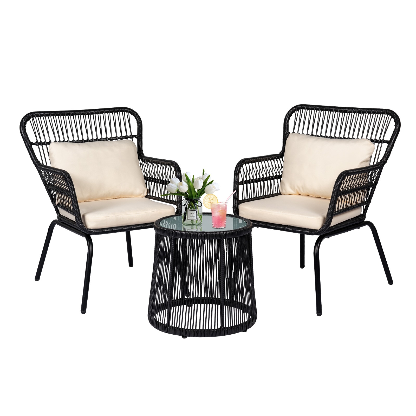 Grearden LS-NF020BLK-BG Patio-Conversation-Sets - View #2