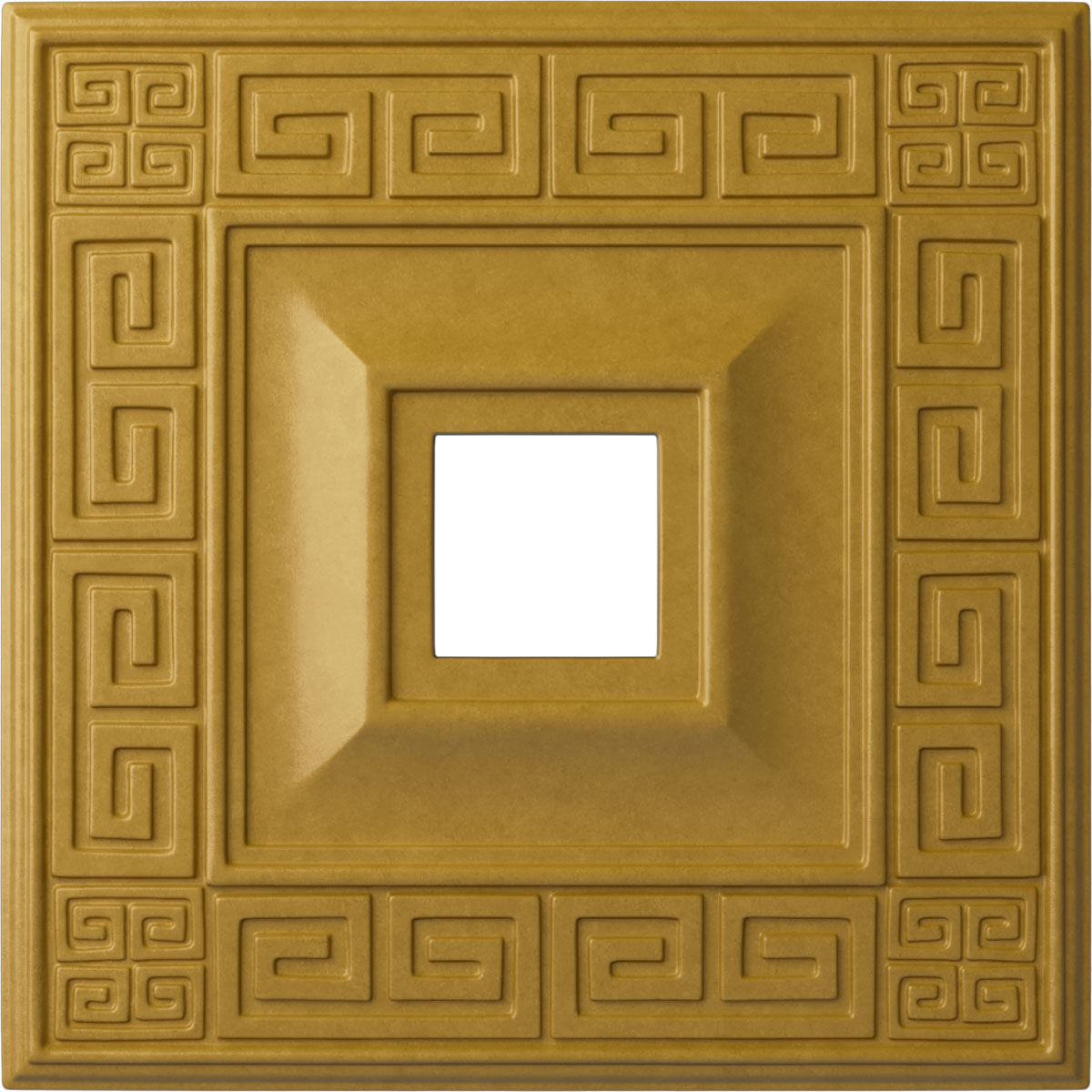 Ekena Millwork CM18ERIGS Eris 18-in W x 18-in L Painted Iridescent Gold Polyurethane Whole Ceiling Medallion