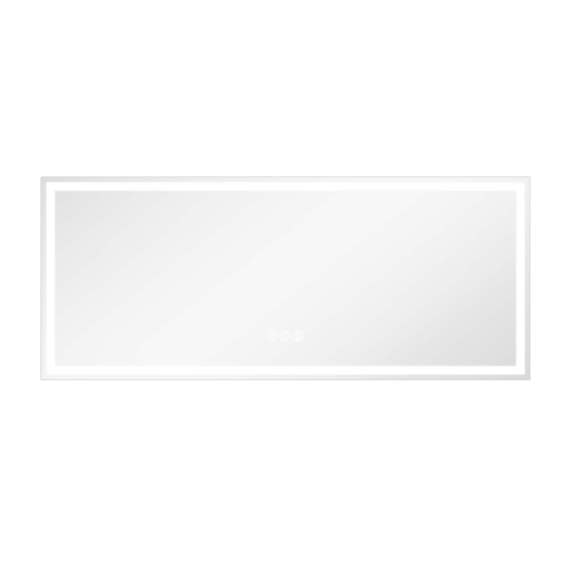 LOVMOR SF-R-GHFA7230 72 in. W x 30 in. H Rectangular Frameless LED Wall Bathroom Vanity Mirror Tempered Glass