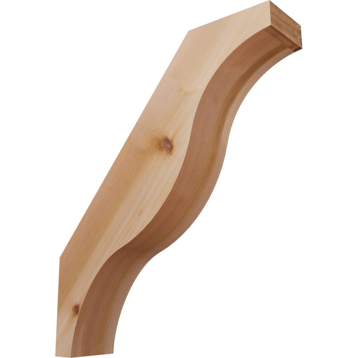 Ekena Millwork BRC06X24X28FST00SWR 5-1/2-in x 24-in x 28-in Western Red Cedar Unfinished Wood Funston Smooth Knee Brace