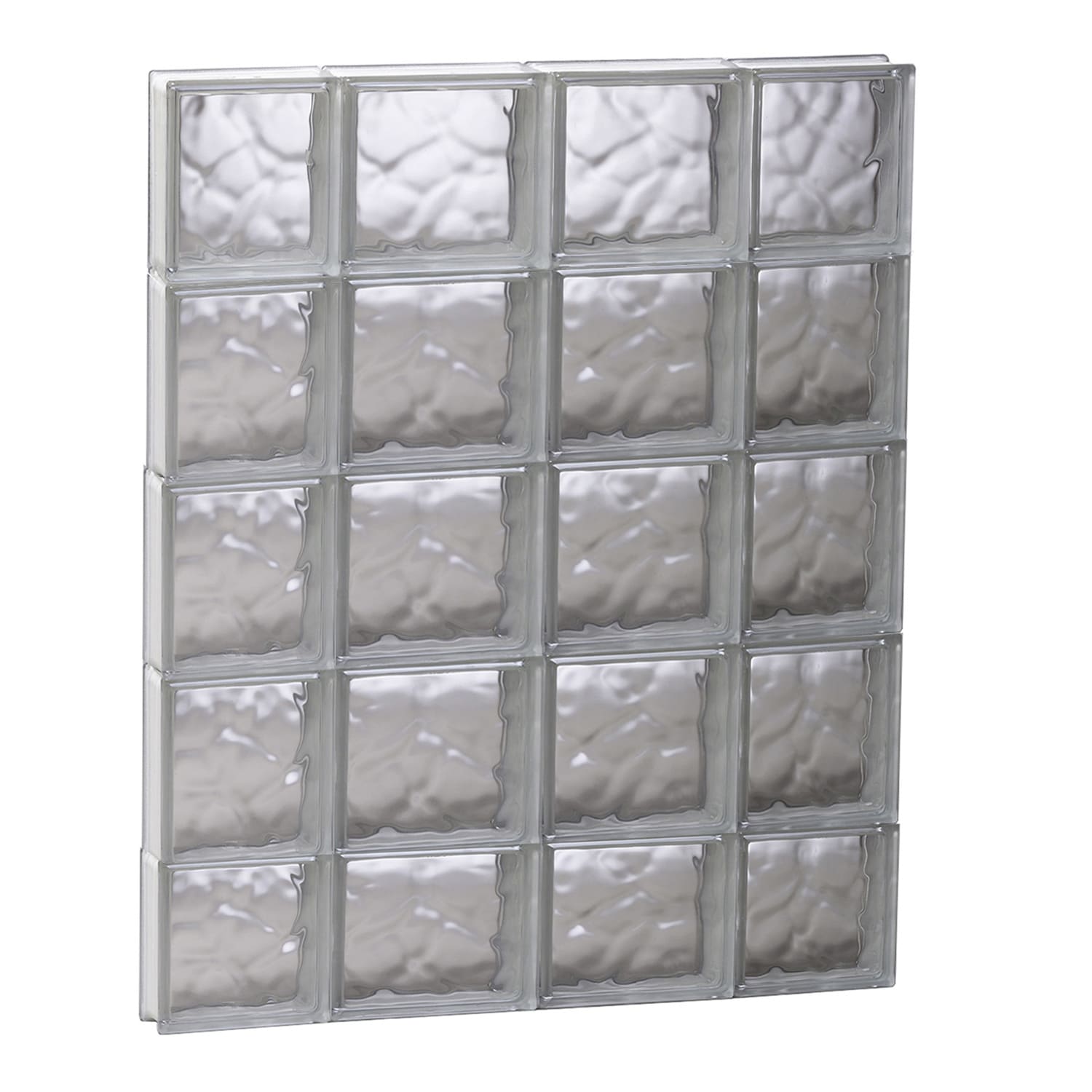 REDI2SET S2838DC Wavy Glass 27-in x 36-3/4-in Frameless Replacement Glass Block Window