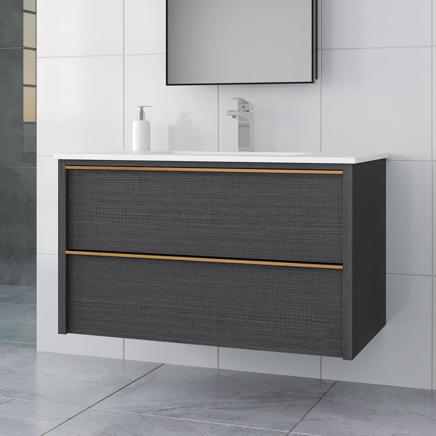 KAIMAXUS KM001-36IN-DG Bath-Vanity-Combo - View #3
