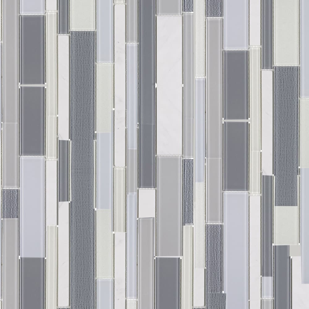 Elida Ceramica LW230131050 Moonlight 12-in x 14-in Multi-finish Ceramic/Stone Linear Mosaic Wall Tile (14.4-sq. ft/ Carton)