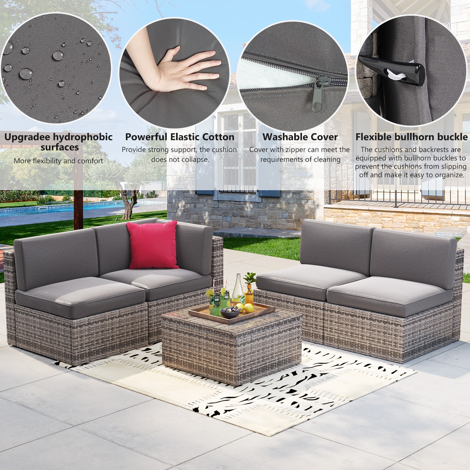 AOXUN LS-035GRAC-5 Patio-Conversation-Sets - View #5