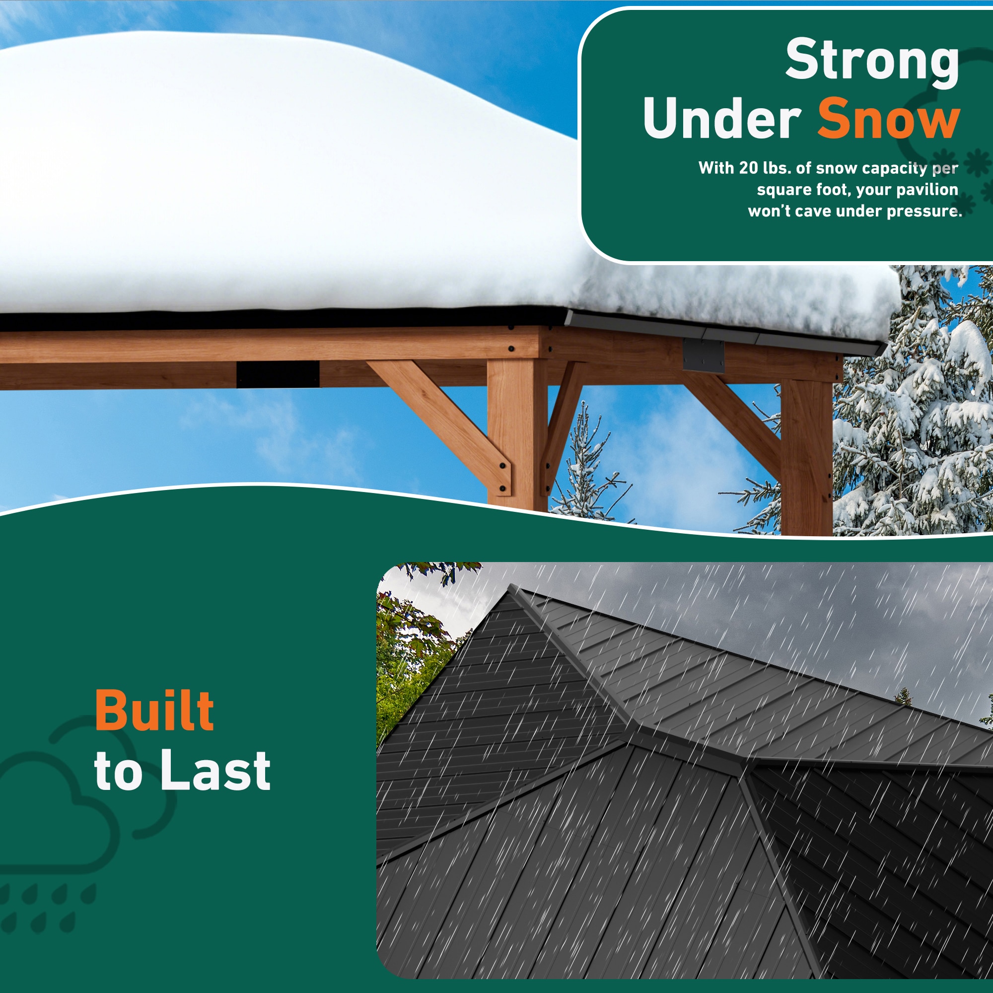 ELEVATE OUTDOORS IG10600047-1214MP Wood-Resin-Gazebos - View #4