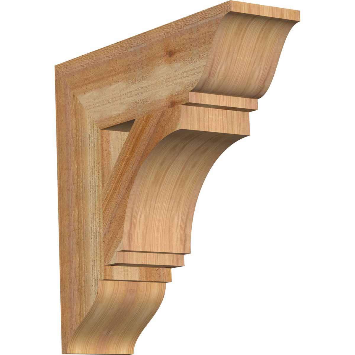 Ekena Millwork BKT06X22X22IMP01RWR Imperial traditional rough sawn 6-in x 22-in x 22-in Western red cedar Brown Wood Standard bracket