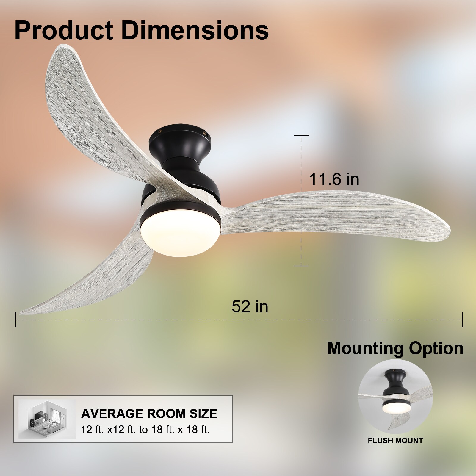 Sofucor LS-52K034-BK-HMW Ceiling-Fans - View #5