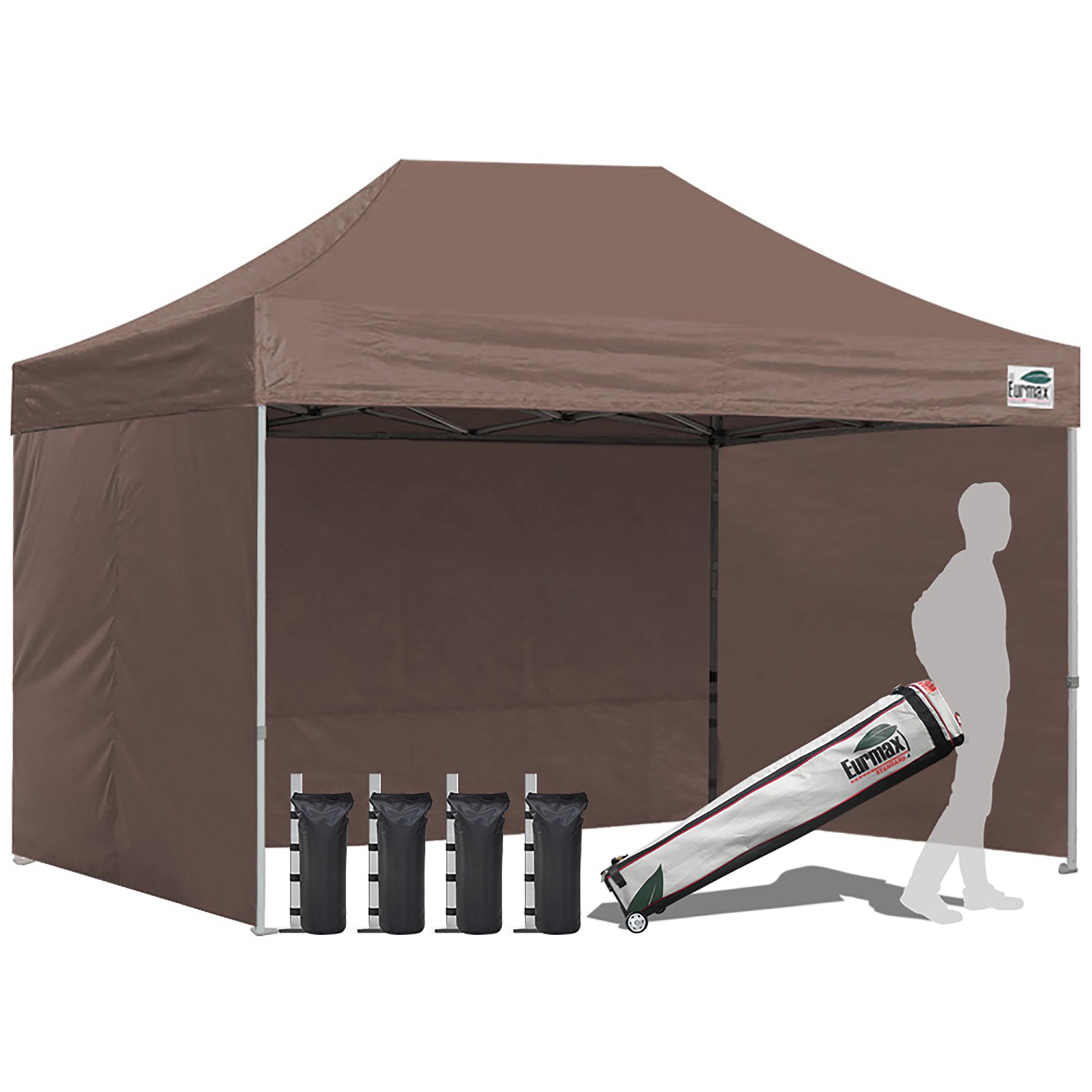 Eurmax STD 12 PKG LB 12-ft x 8-ft Rectangle Lightbrown Pop-up Canopy