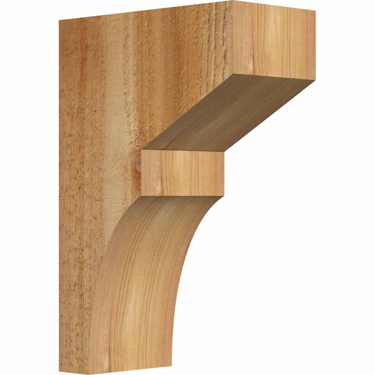 Ekena Millwork COR04X08X12MON00RWR 4-in x 8-in x 12-in Monterey Unfinished Western red cedar Wood Paintable/Stainable Corbel