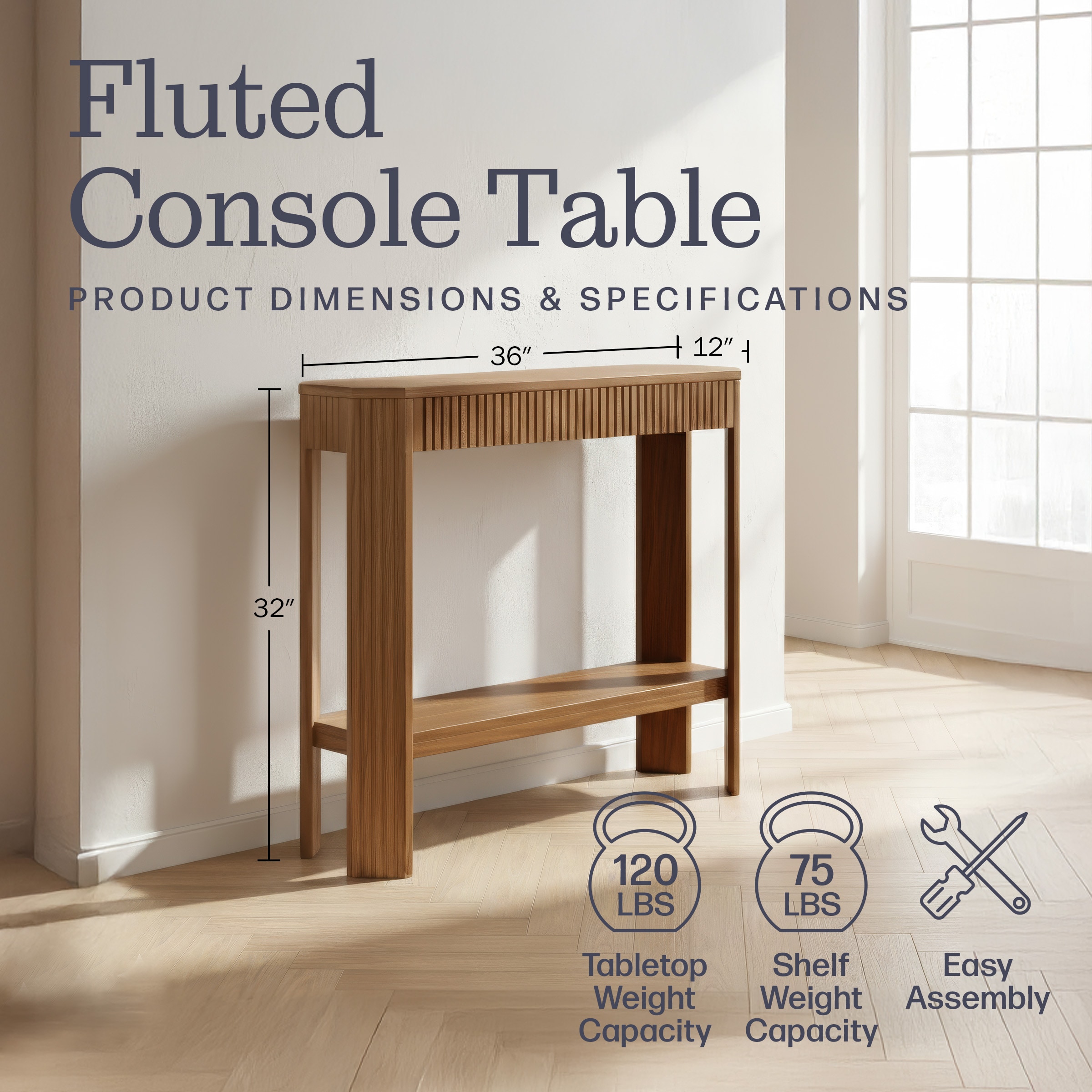 Alaterre Furniture AFTBL-028 Console-Sofa-Tables - View #3