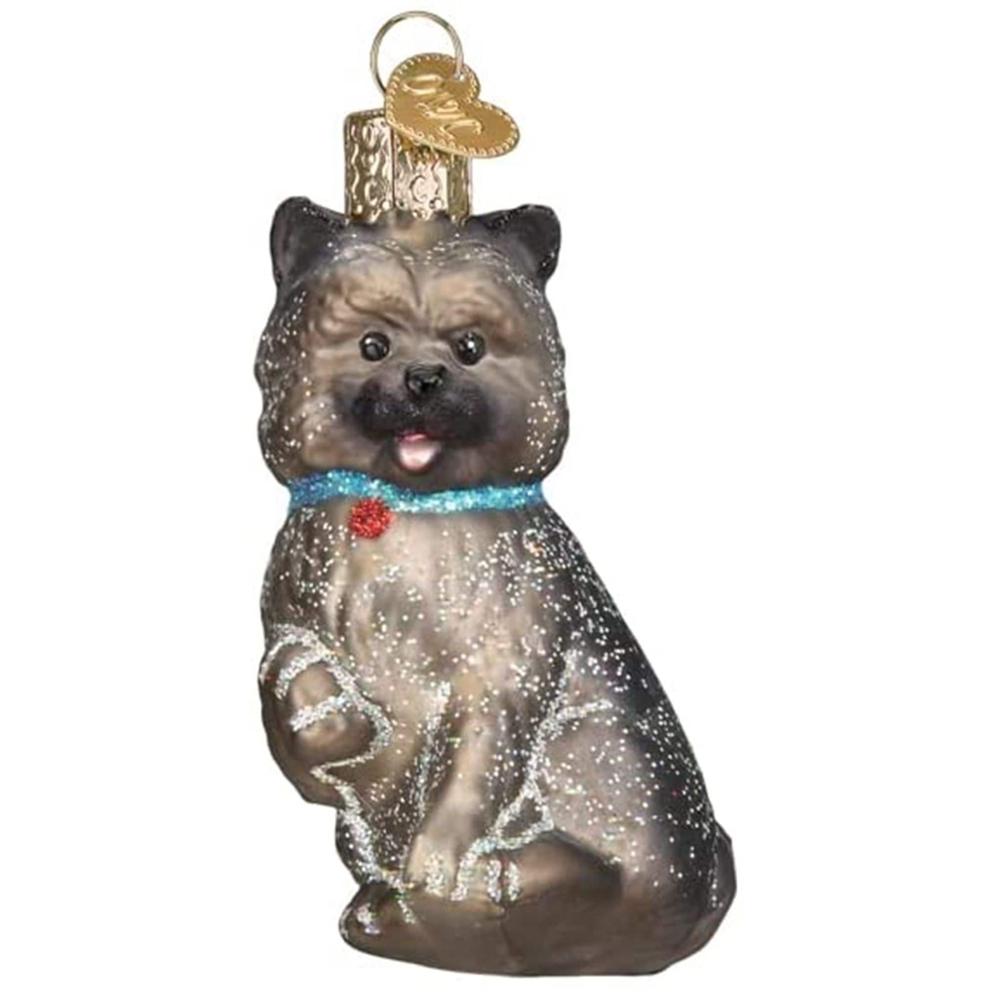 Old World Christmas 729343126436 Blown Glass Ornament for Christmas Tree - Cairn Terrier