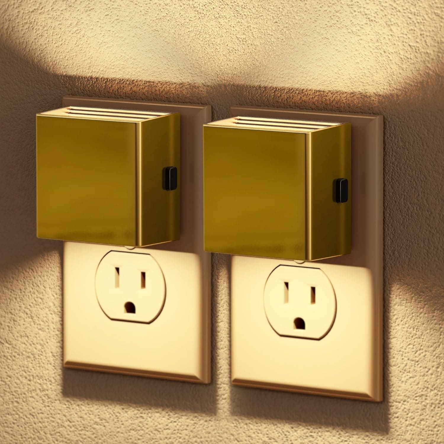 DORESshop LSC-GY10602FGUS-2 Automatic 3000K Soft White Night Light 2 Pack with Dusk to Dawn and Adjustable Brightness