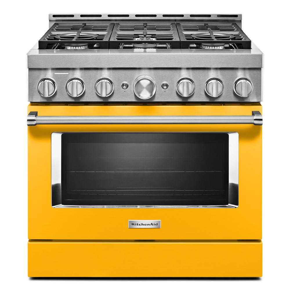 yellow gas range