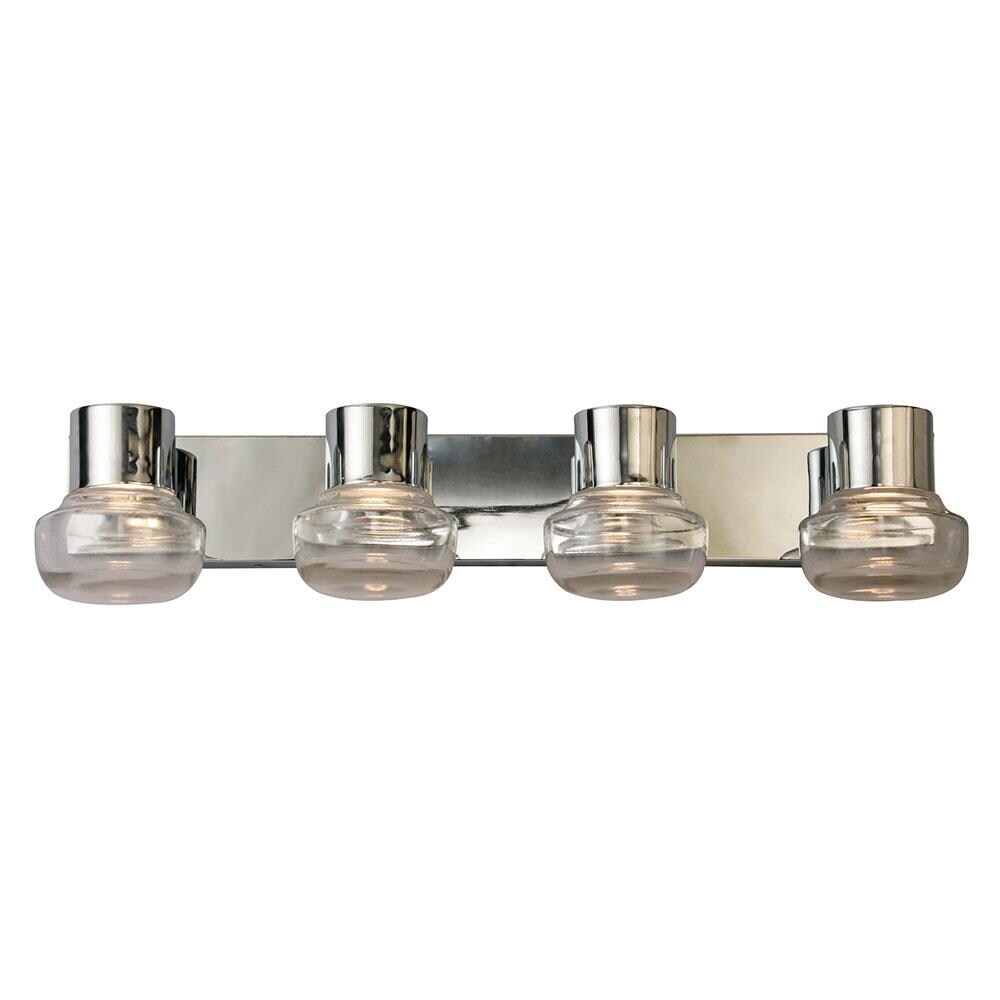 EGLO 204453A Belby 30.87-in 4-Light Chrome LED Transitional Vanity Light