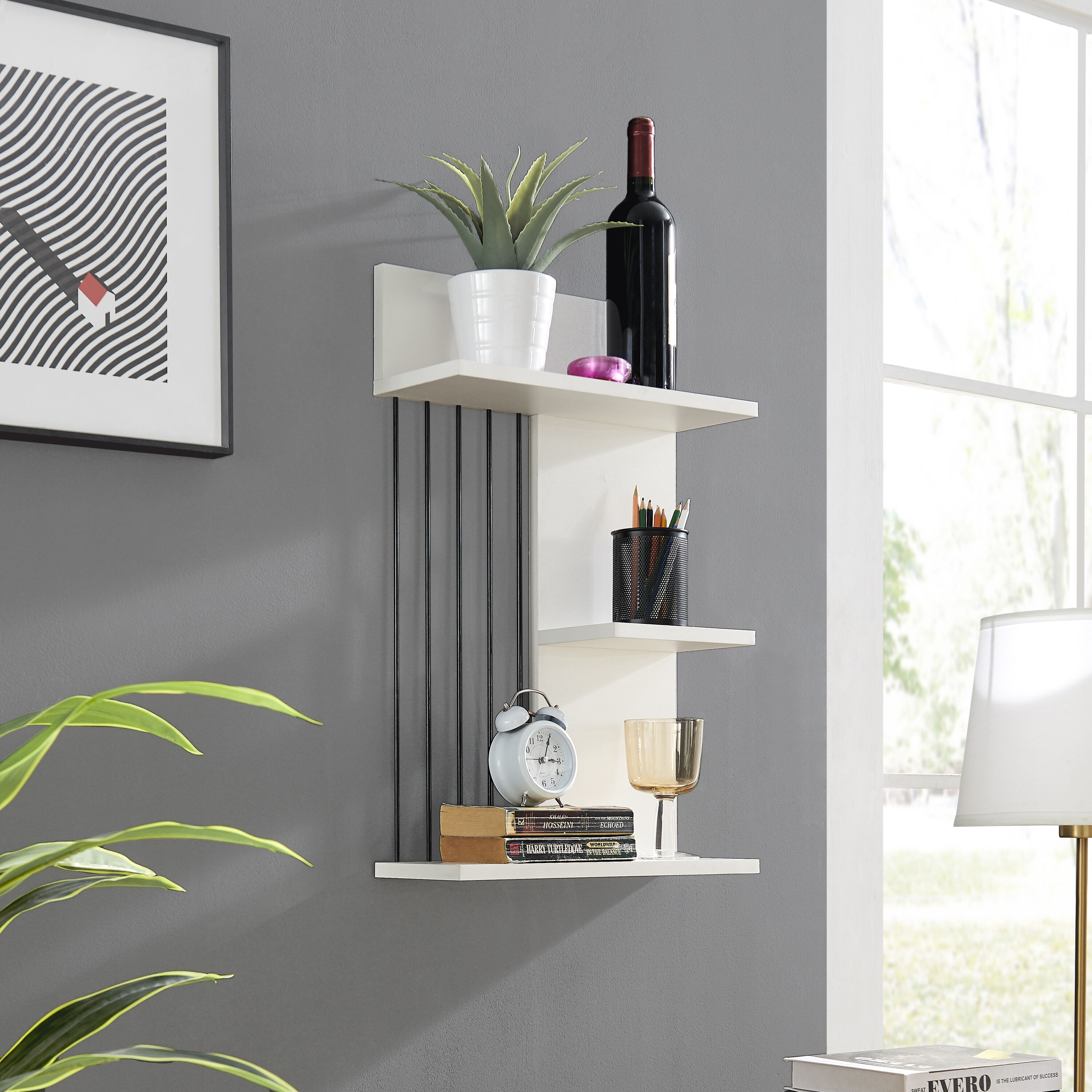Danya B. XF22224WH Wall-Mounted-Shelving - View #3