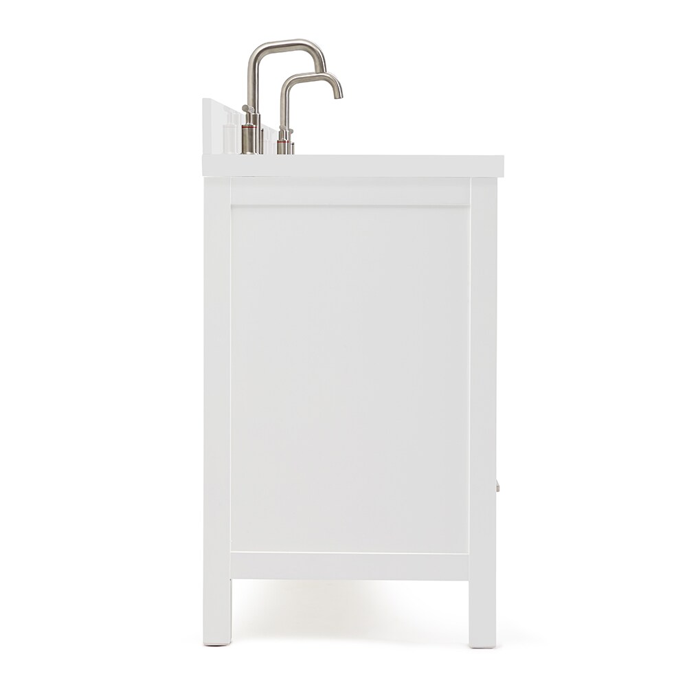  ARIEL Cambridge White Double Sink Bathroom Vanity 73