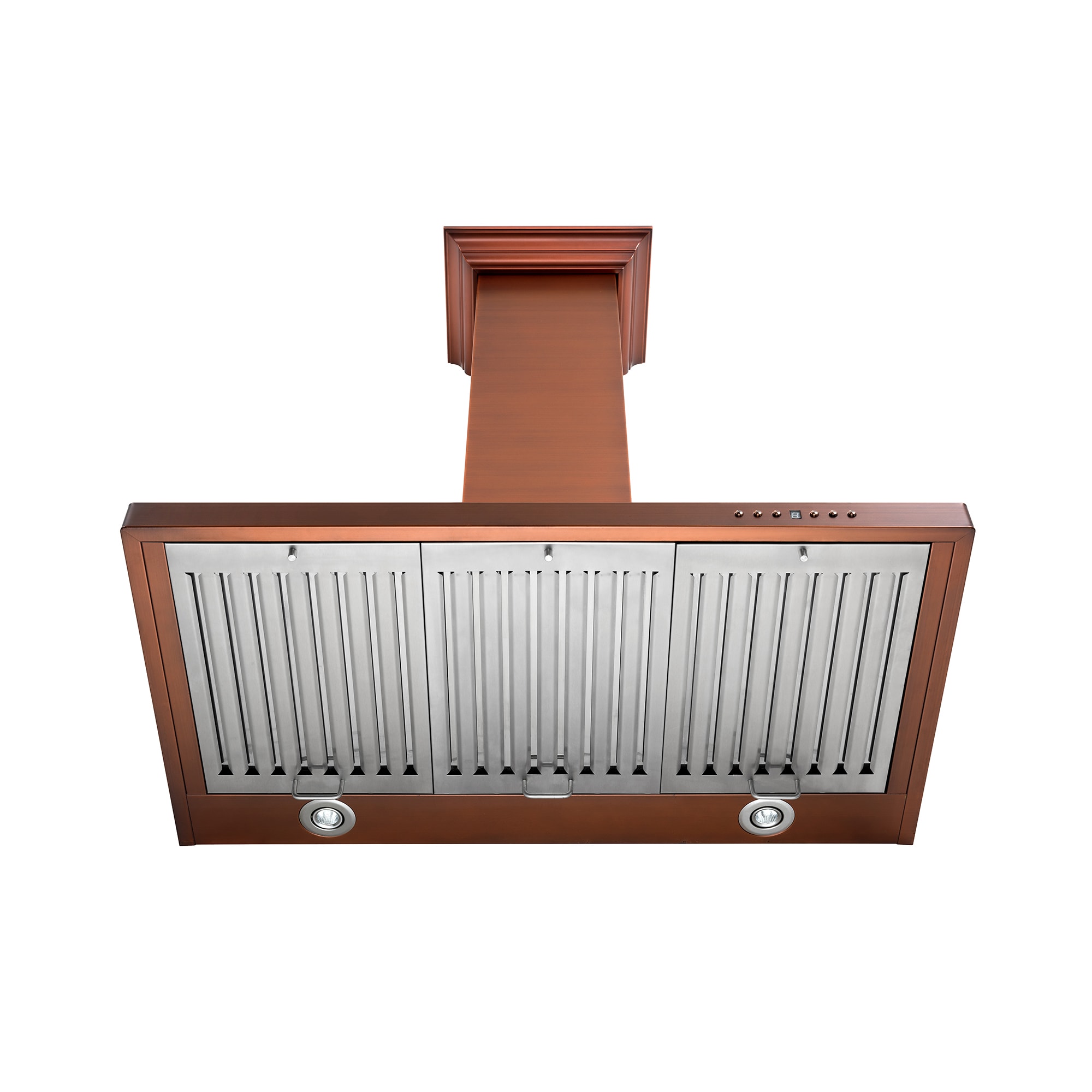 36" Copper Convertible Wall Mount Range Hood with Charcoal Filter