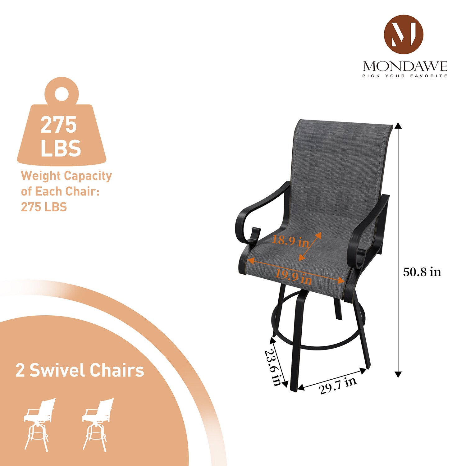 Mondawe 21OD123140BE Patio-Chairs - View #7