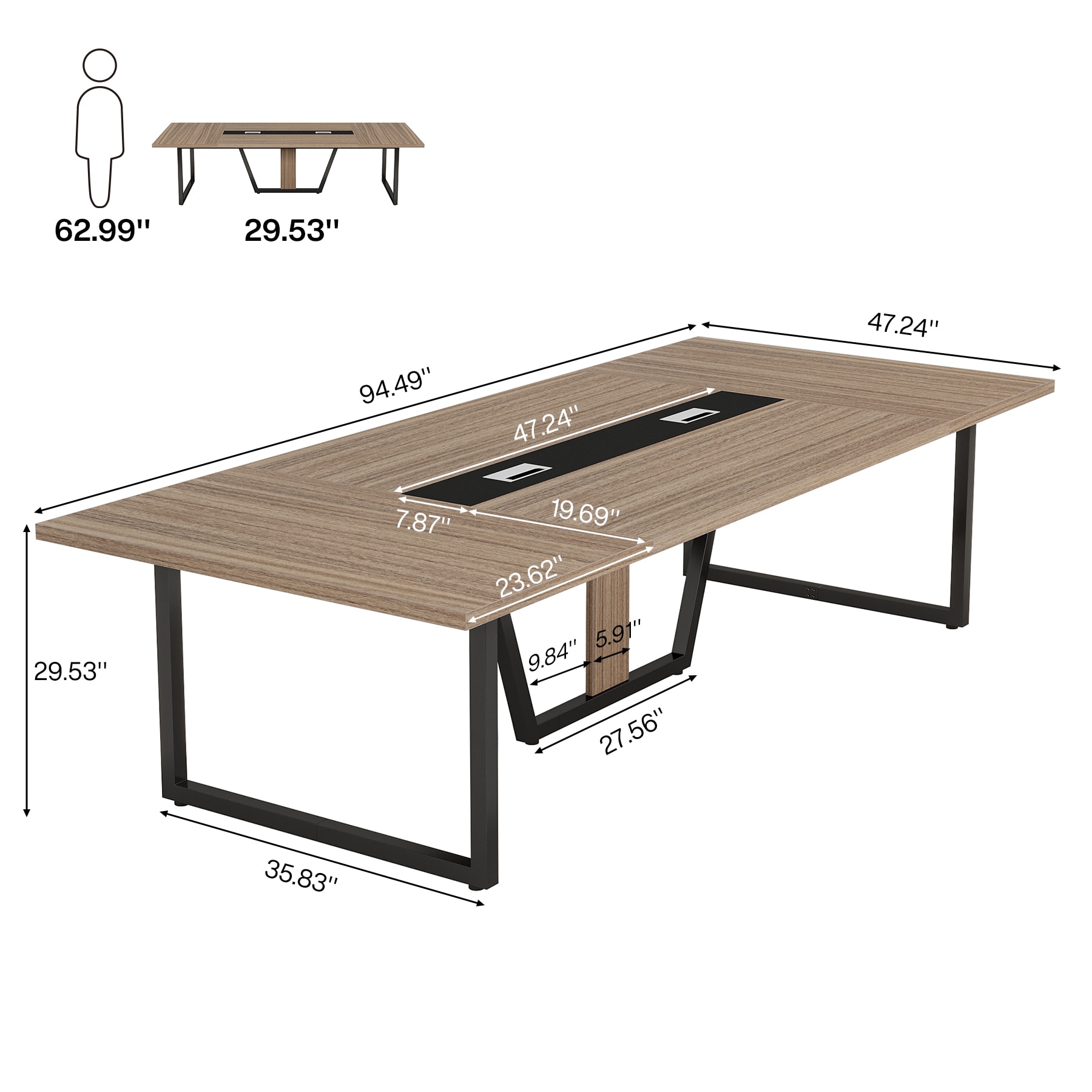 Tribesigns LWFD-XK00729 Office-Tables - View #3