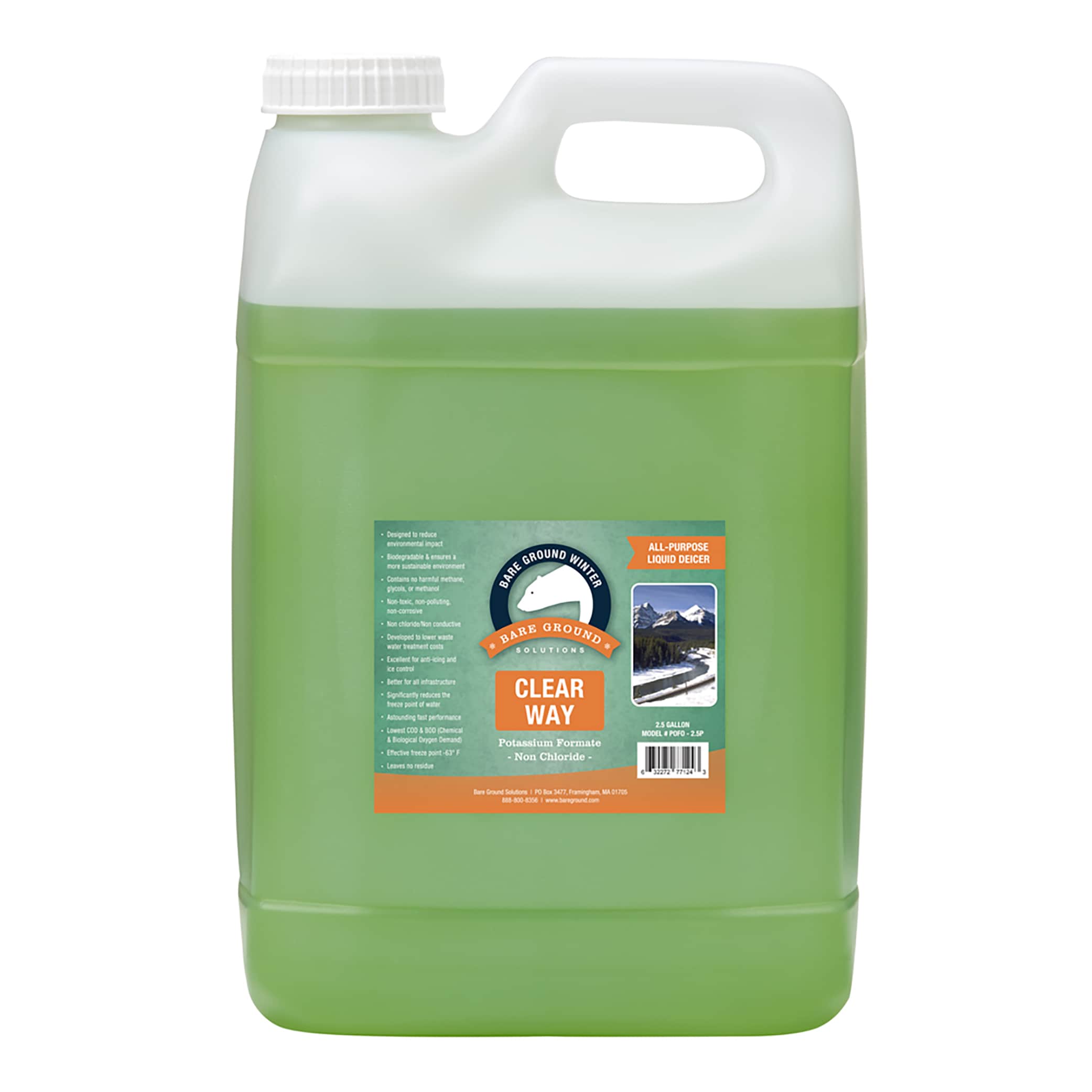 Bare Ground POFO-2.5G 30-lb Safer For Pets Potassium Ice Melt Liquid